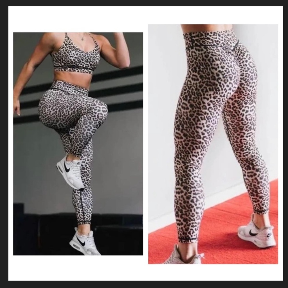 ZYIA Active Leopard Brilliant Scrunchy What Hi-Rise 7/8 Leggings - Picture 2 of 15